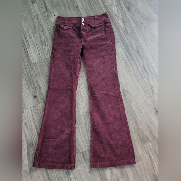 Pilcro and the Letterpress Purple Boot Cut Corduroy Pants - Picture 3 of 10